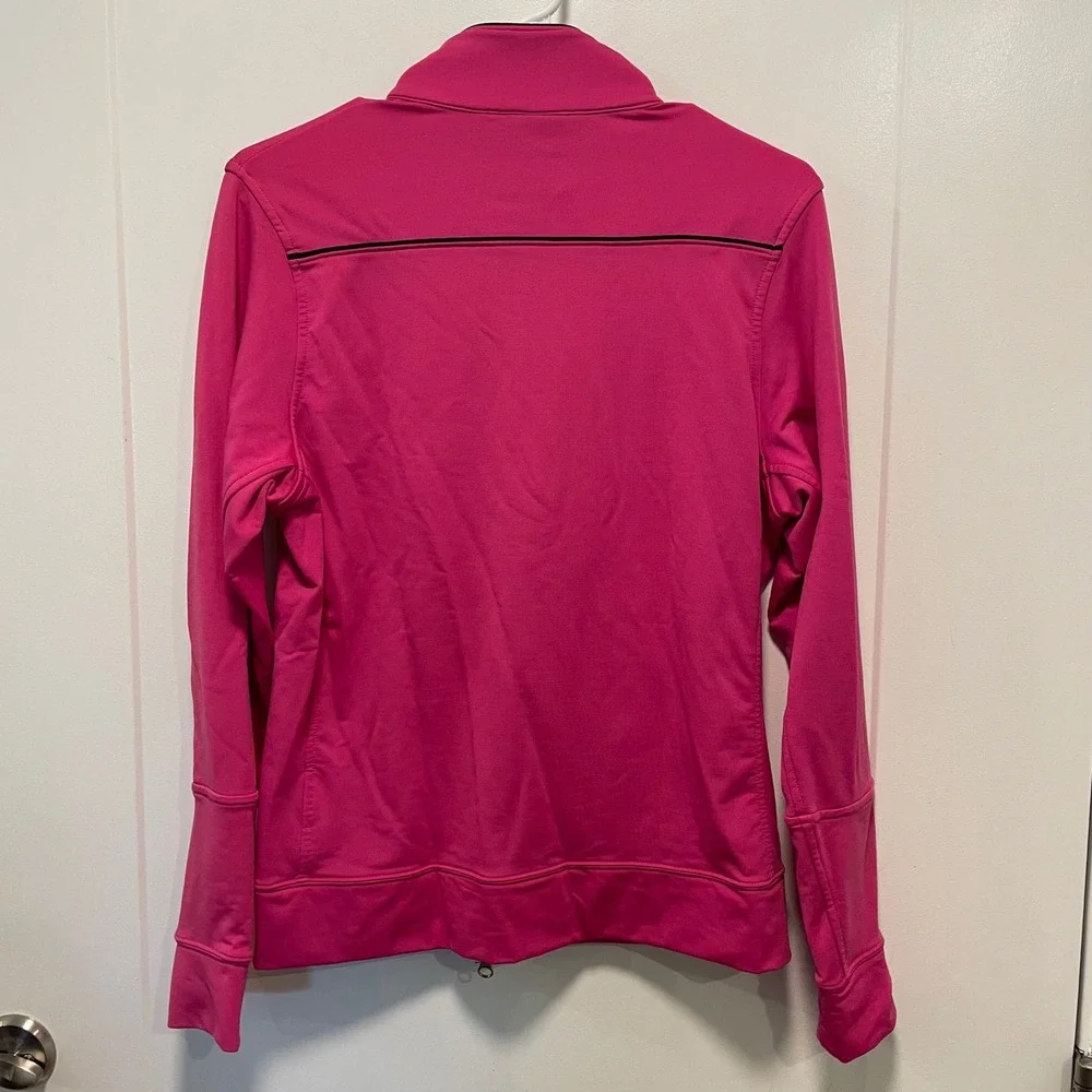 Nike Dri-FIT Womens Pink Full Zip Track Jacket Mock Neck Size M 1621